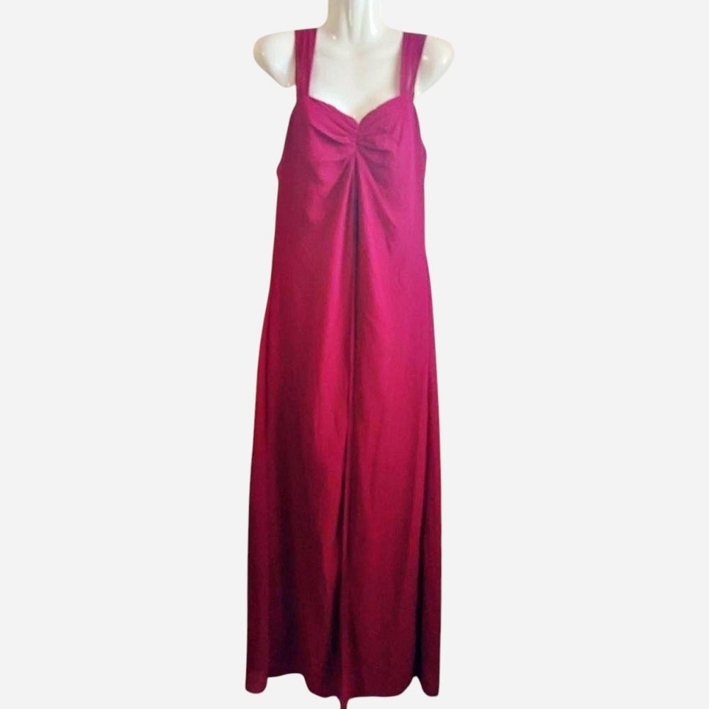 Poly Usa Red Sweetheart Sleeveless Maxi Sundress